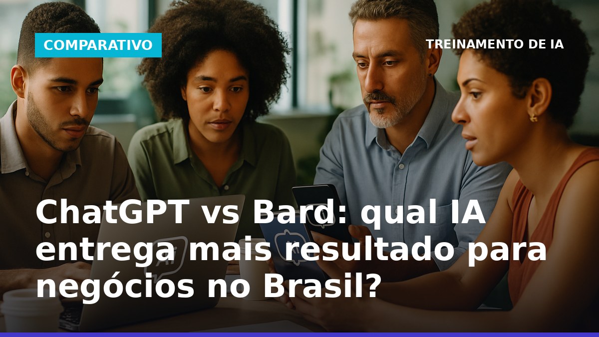 Profissionais no Brasil usando ChatGPT e Bard para tarefas empresariais
