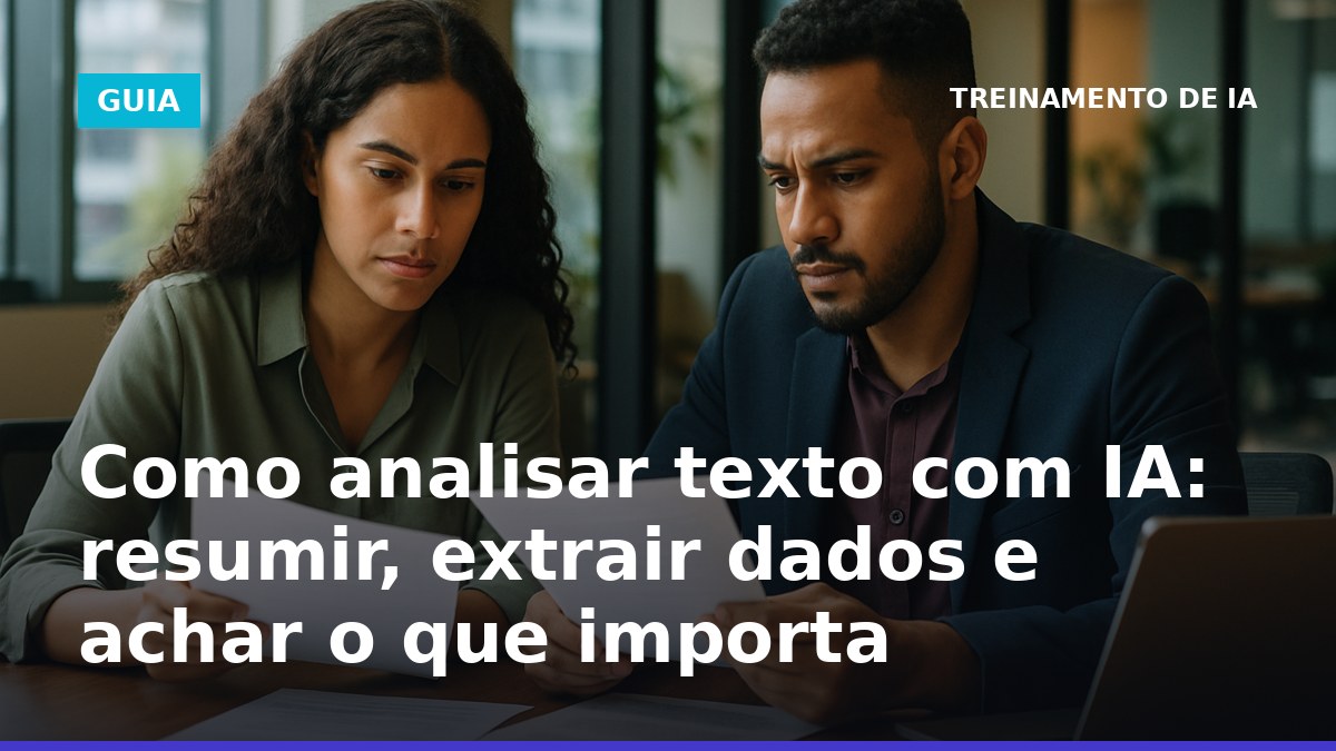 Como analisar texto com IA para resumir, extrair dados e achar o que importa em documentos