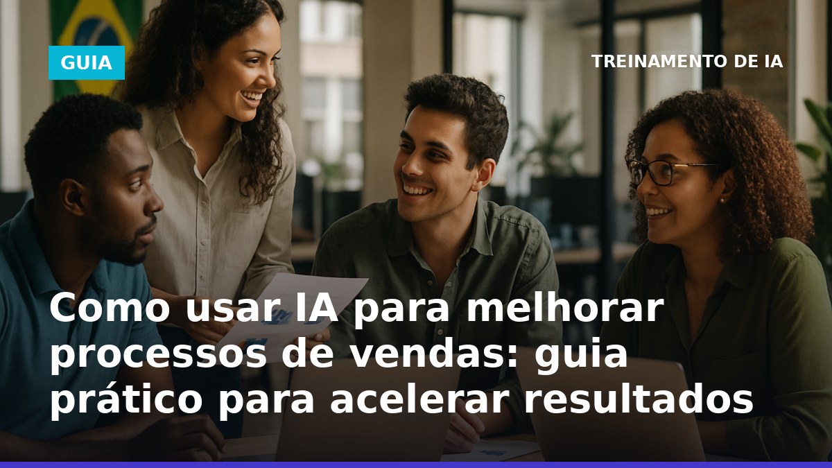 Equipe de vendas analisando dados com IA em escritório brasileiro